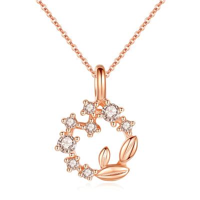 Lucky Wreath Necklace Pendant Simple Cold Wind Niche Elegance High Sense Ginkgo Flower Item Jewelry