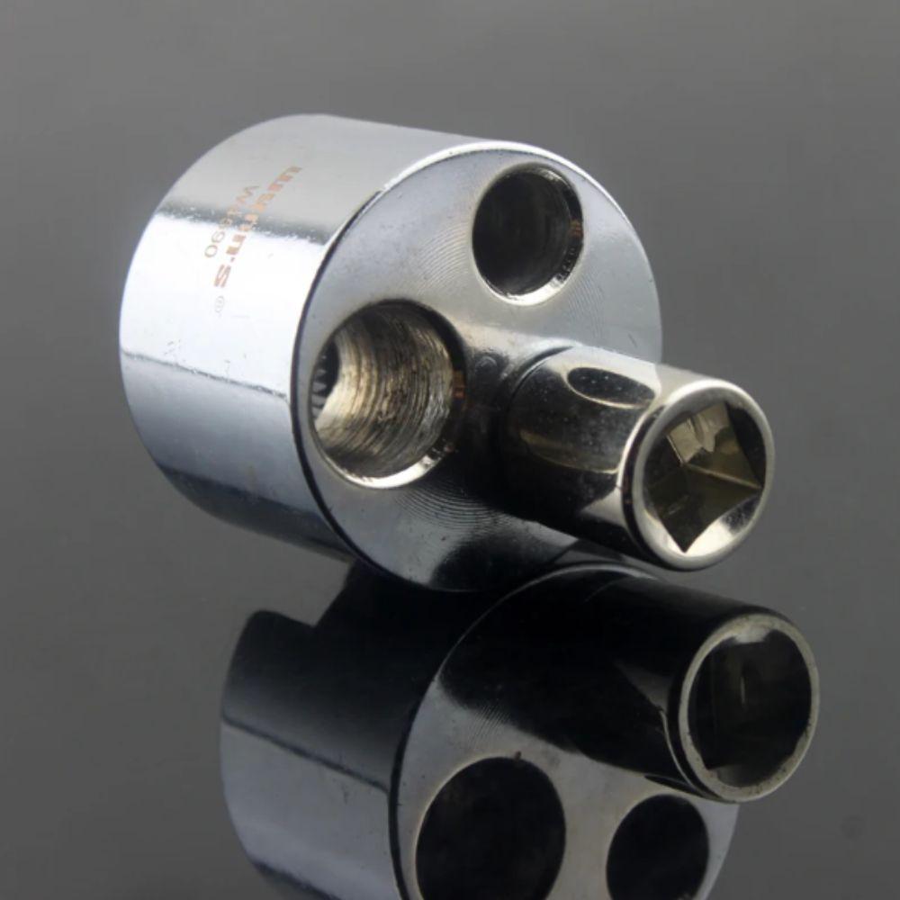 Silver Finish Broken Bolt Extractor Square Joint Bolt Extractor  Mechanical Repair