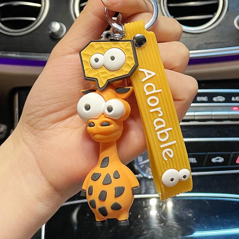 

Dancing Unicorn & 3D Dog Keychain for Children s Backpacks - Cute Gift Pendant Single OPP Bag Packaging