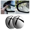 New 2pcs Convex Mounted Auxiliary Rear-view Mirror 360 Degree Rotation Wide-angle Round Frame Blind Spot Rear-view Mirror