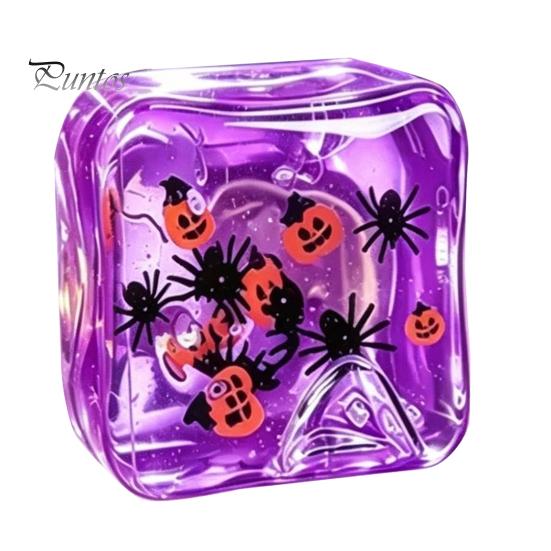 Halloween Party Favors Stress Relief Toy for Christmas, Anxiety Reduction Ice Cube Squeeze Relieving Toy, Slow Rising Clear Sensory Holiday
