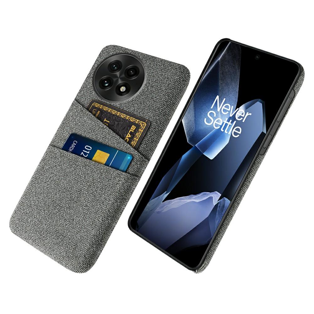 Für OnePlus 13 Hülle Stoff+Hart PC Handyhülle mit Dualen Kartenfächern