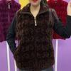 Mom autumn and winter vest female mink fleece knitted jacket plus fat plus size sleeveless vest thermal zipper cardigan