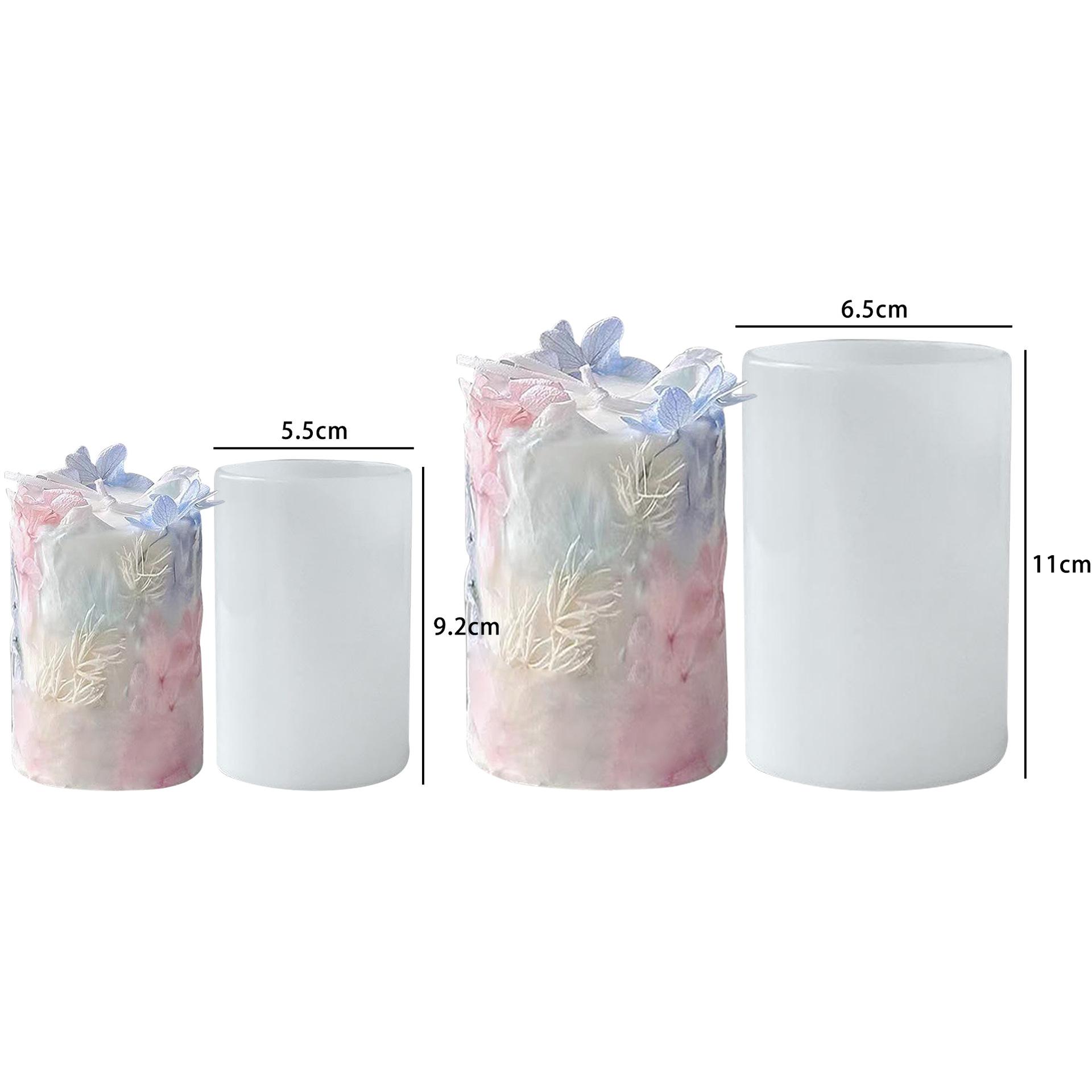 

DIY Cylinder Aroma Candle Silicone Mold Handmade Gypsum Epoxy Resin Ornaments Mould Home Decoration Crafts Making