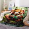 1PC Retro-style animals Print FlAannel Blanket, High quality Comfortable for All Seasons, Home Decor, Warmth and Comfort