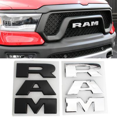Cubierta de Emblema de Logo Frontal de Coche ABS para Logo Dodge Ram 1500 2500 3500 2021 2020 2019 2018 2017 Calcomanías de Insignia de Rejilla Frontal Estilo Automotriz