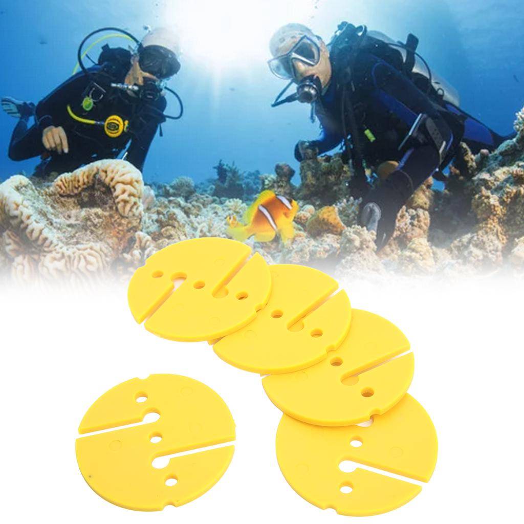 5Pcs Diving Line Marker Cave Dive Marker     Rope Line Marker PVC Round Shape for Underwater