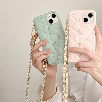Crossbody Lanyard Peněženka s držákem na karty Pouzdro na telefon pro IPhone 16 15 Plus 14 13 12 Pro Max 11 PU kůže Nárazuvzdorný kryt