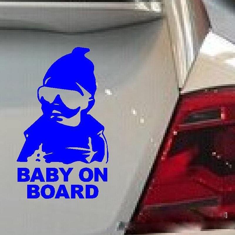 

14x9 см BABY ON BOARD крутые задние светоотражающие солнцезащитные очки для детей, автомобильные наклейки, предупреждающие наклейки