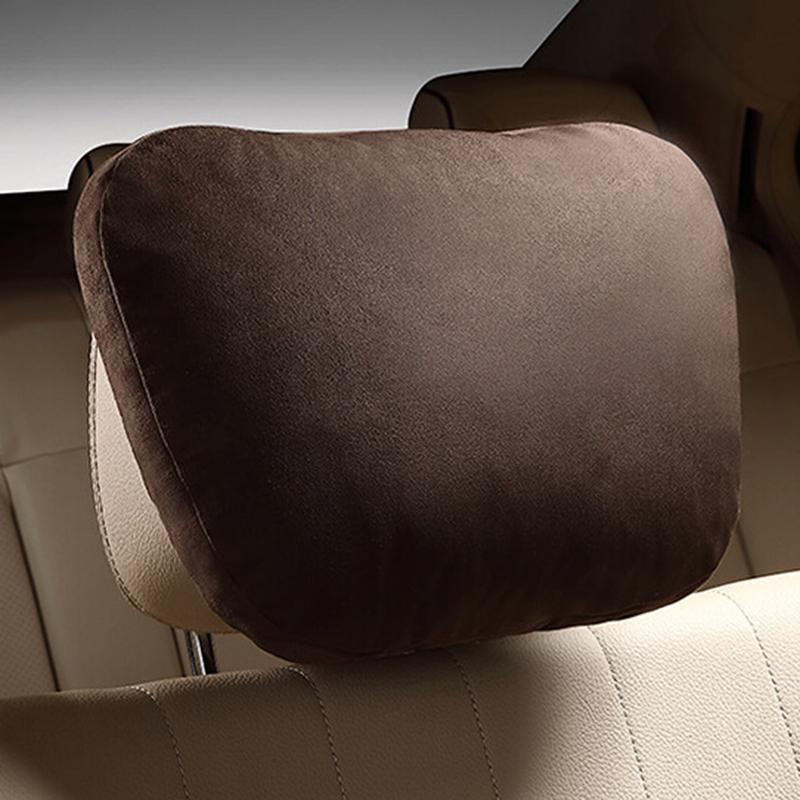 2 Pezzi Poggiatesta Auto Universali | Cuscino Cervicale Morbido Per Mercedes Maybach Classe S | Protezione Collo In Tessuto Nero