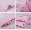 Chic Women's Mid-Sleeve Slim Fit High Collar Cotton T-Shirts