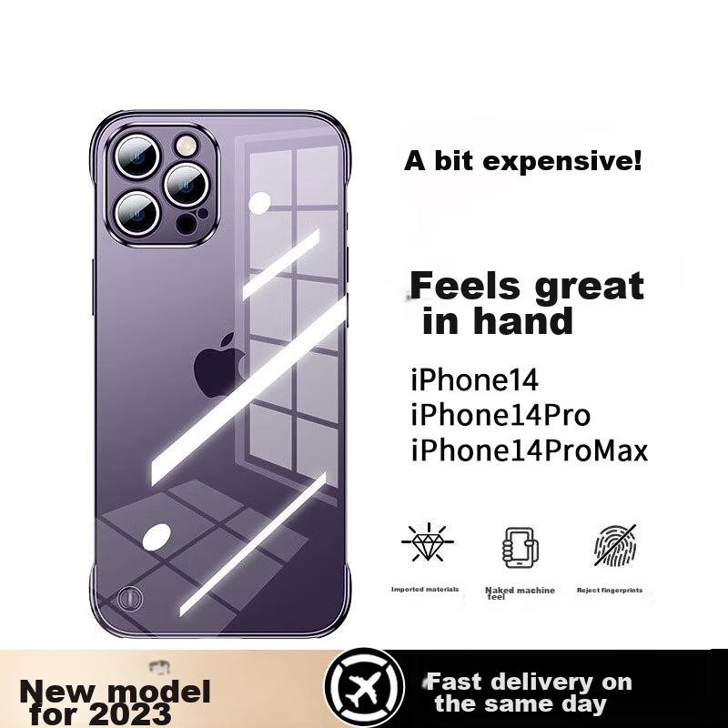 IPhone 14 Pro Max Case, Transparent Borderless Ultra-Thin Shockproof Breathable Premium Hard, Compatible with Apple IPhone 14 Pro Max