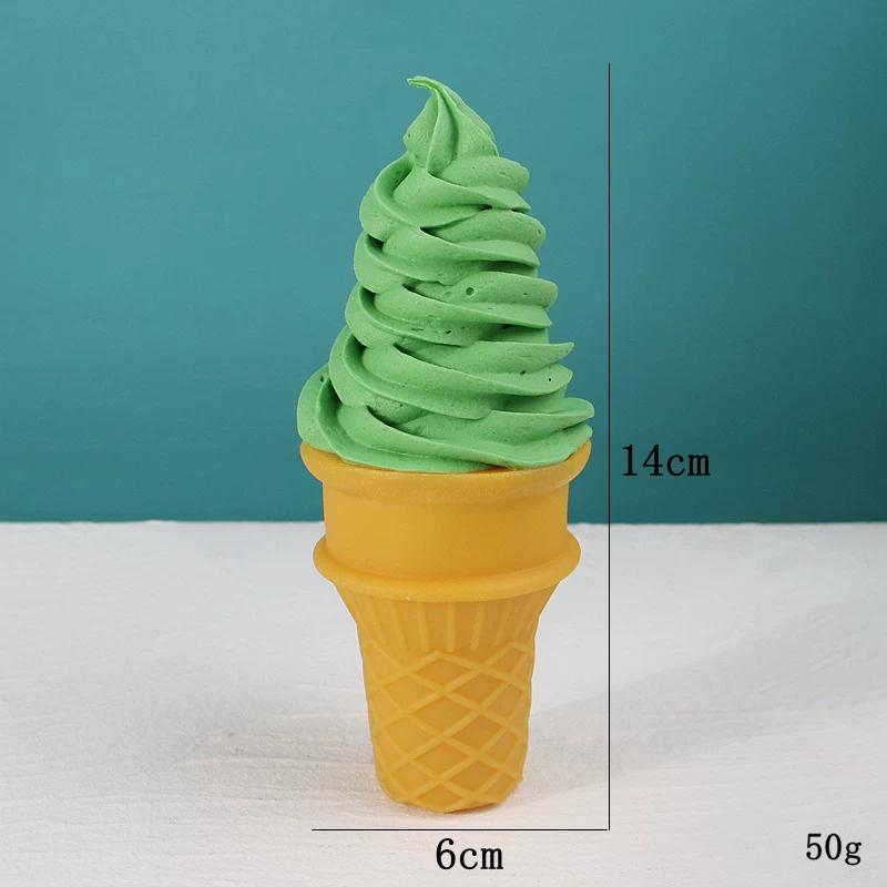 Simulation Ice Cream Model Decoration Fake Ice Cream Cone Food Mould Plastic Ornaments Window Sample Display Party Shooting Prop