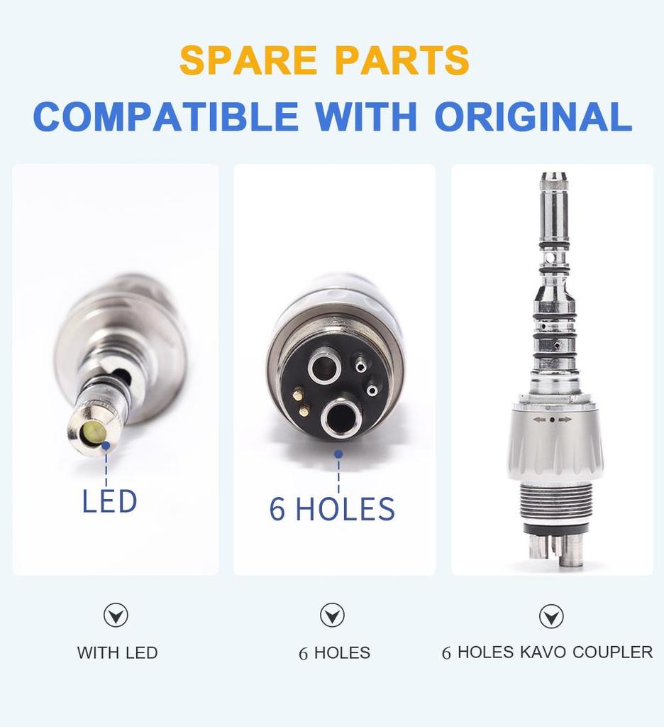 Spare Part AI-KCL6 6 Hole Self Generator LED KVO Quick Coupling Compatible Z800KL/Z900KL High Speed Handpiece Dental Equipment