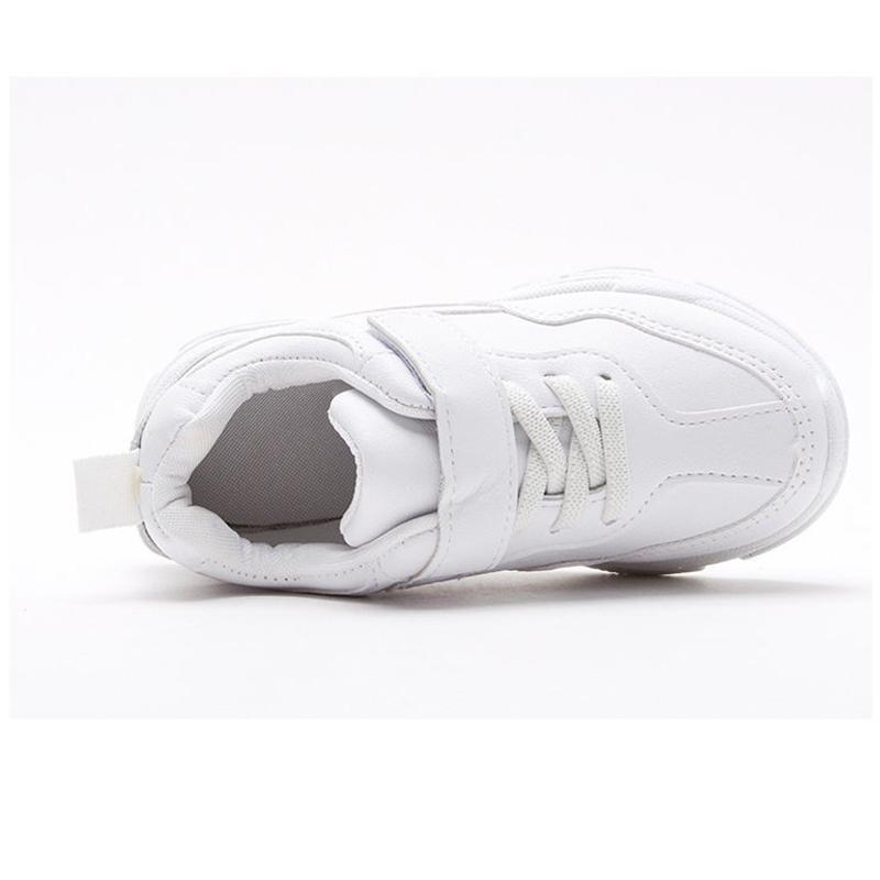 Girls Boys Spring Casual Shoes Pu Leather White Sneakers Lightweight Breathable Slipresistant Children Sports Training Shoes