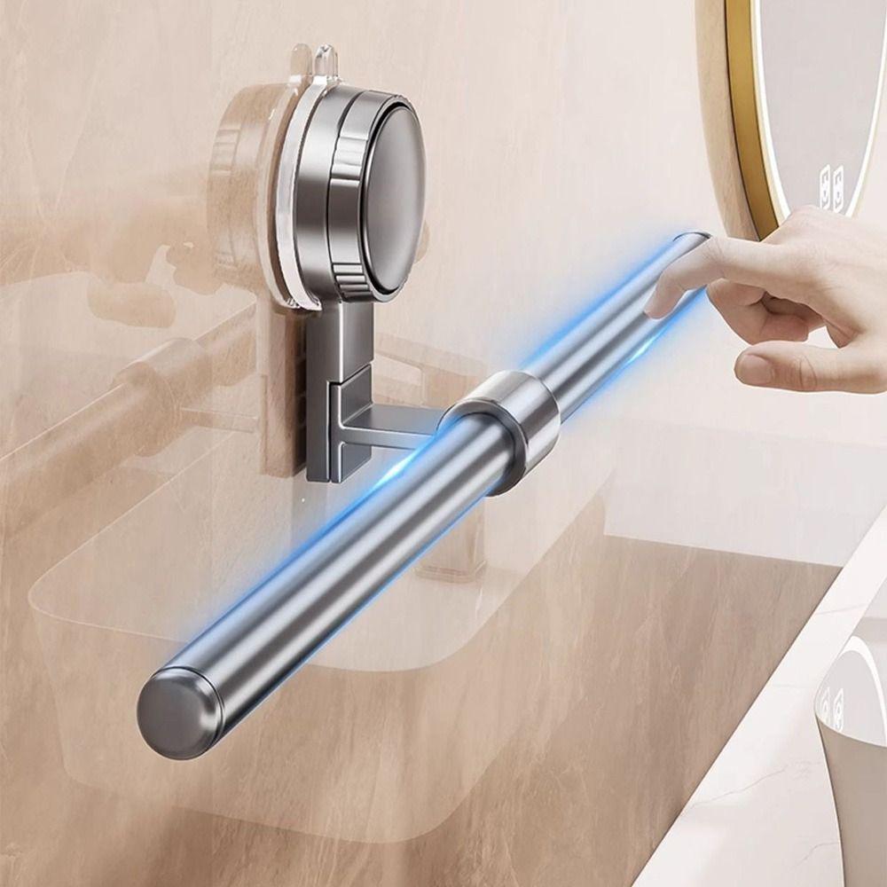 Wall Mounted Bathroom Hanging Rod Punch-free Slipper Storage Shelf New Towel Rack