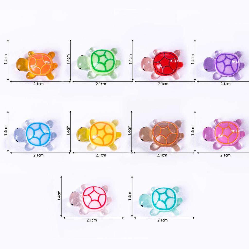 Glow Turtle  landscape creative cute cartoon luminous turtle pair touch DIY decoration blind box bag accessories small ornament