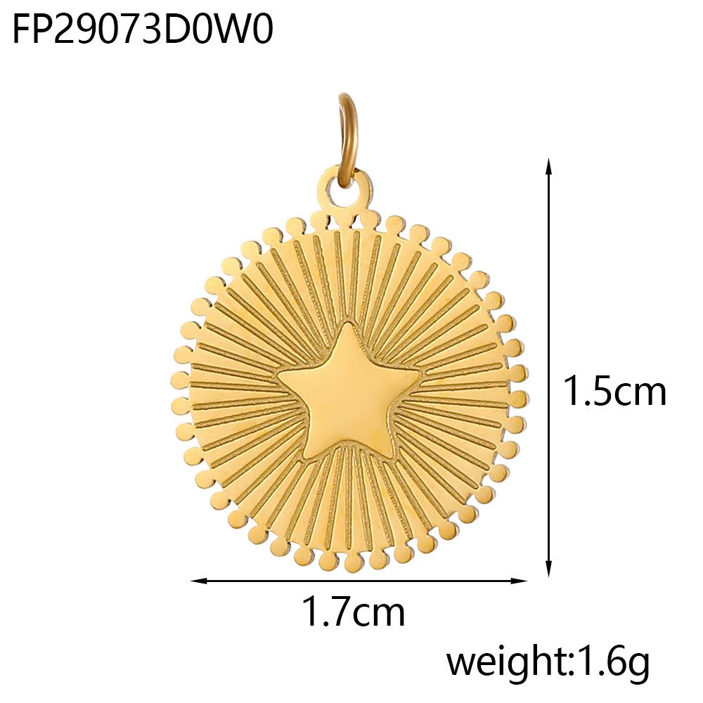 CARLIDANA Gold Plated Jewelry Laser Engraved Logo Tags Pendant Jewellery Oval Stainless Steel DIY Name Round Coin Disc Charm
