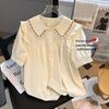 Women's Japanese-Style Sweet Embroidered Shirt with Doll Collar - Summer 2026