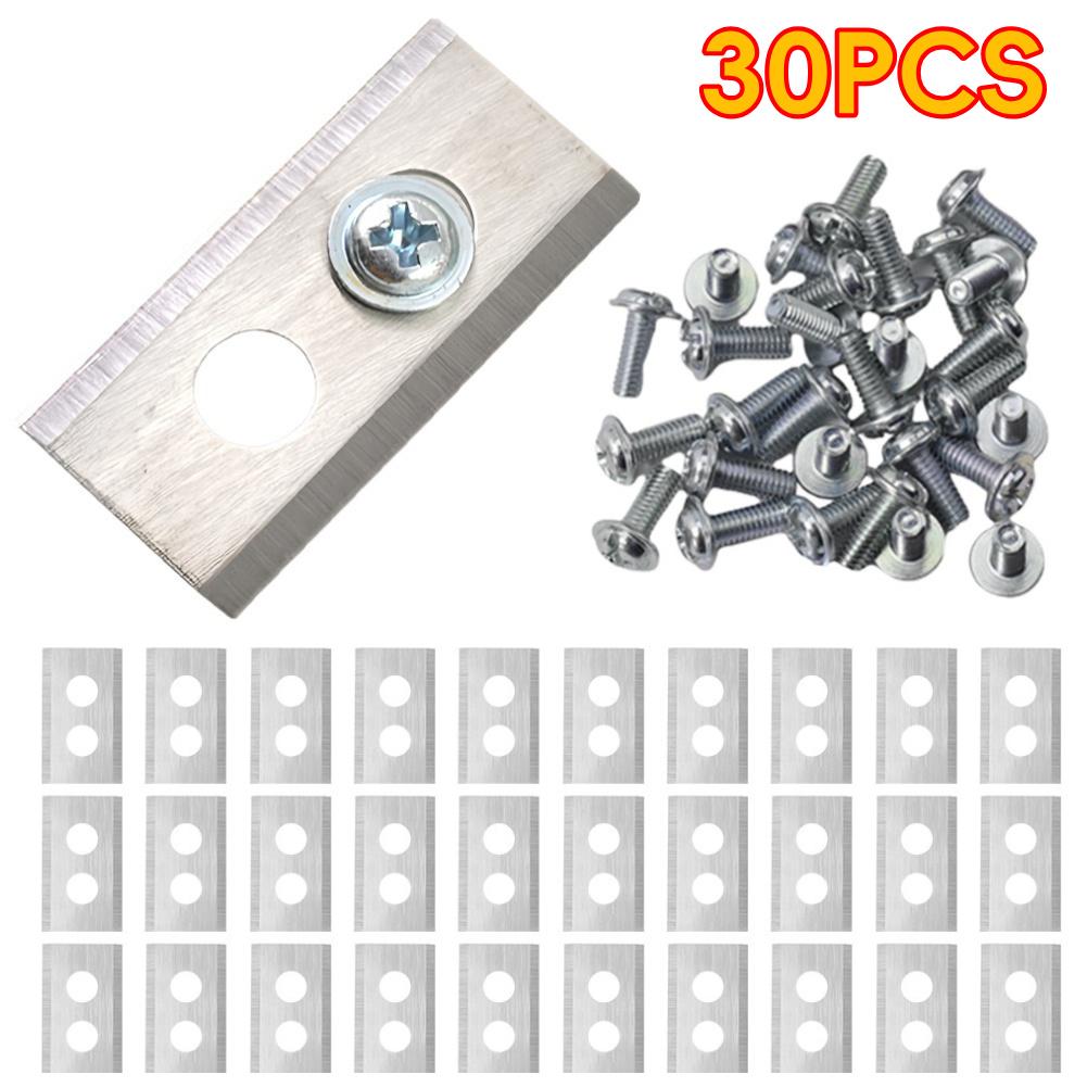 30/60/90PCS Grass Trimmer Blades for Mammotion Luba Robot Wear Resist Lawnmower Lawn Cutting Blade with Washers & Screw
