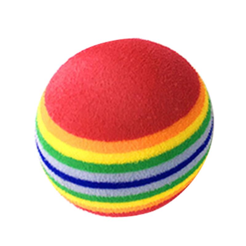 

1 шт. Барвиста іграшка для домашніх тварин М ячі Райдужна пінопластова куля Інтерактивні котячі іграшки Жувальні брязкальця Скретч Натуральна пінопластова кулька Навчання тварині Rainbow 1pc