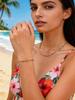 Colorful Link Chain Necklace for Women Adjustable Hip-hop Glazed Necklace Stainless Steel Necklaces Bohemian Jewelry Gift
