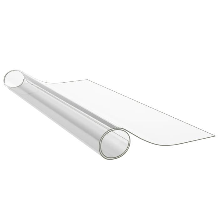 Protecteur de table - Transparent - 200x100 cm - 2 mm - PVC - Imperméable et lavable