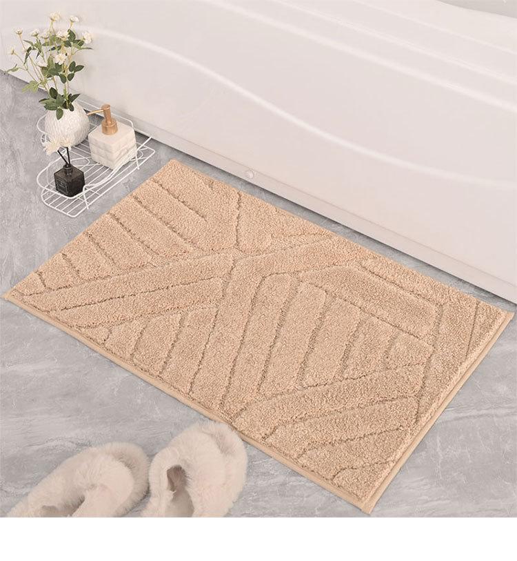 Non-Slip Microfiber Stripe Entrance Mat for Living Room, Bathroom, or Doorway