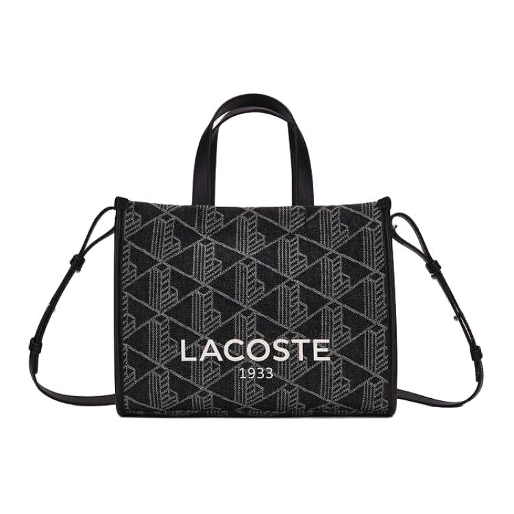 Lacoste Classic Logo Fashion Simple Tote Bag Shopping Bag Shoulder Handbag Unisex tote Black NF5177HK-R33 Black