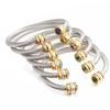 European & American 18K Gold-Plated Stainless Steel Bracelet with Zirconia