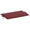 Sun Lounger Cushion Melange Wine Red 186x58x4 Cm Fabric