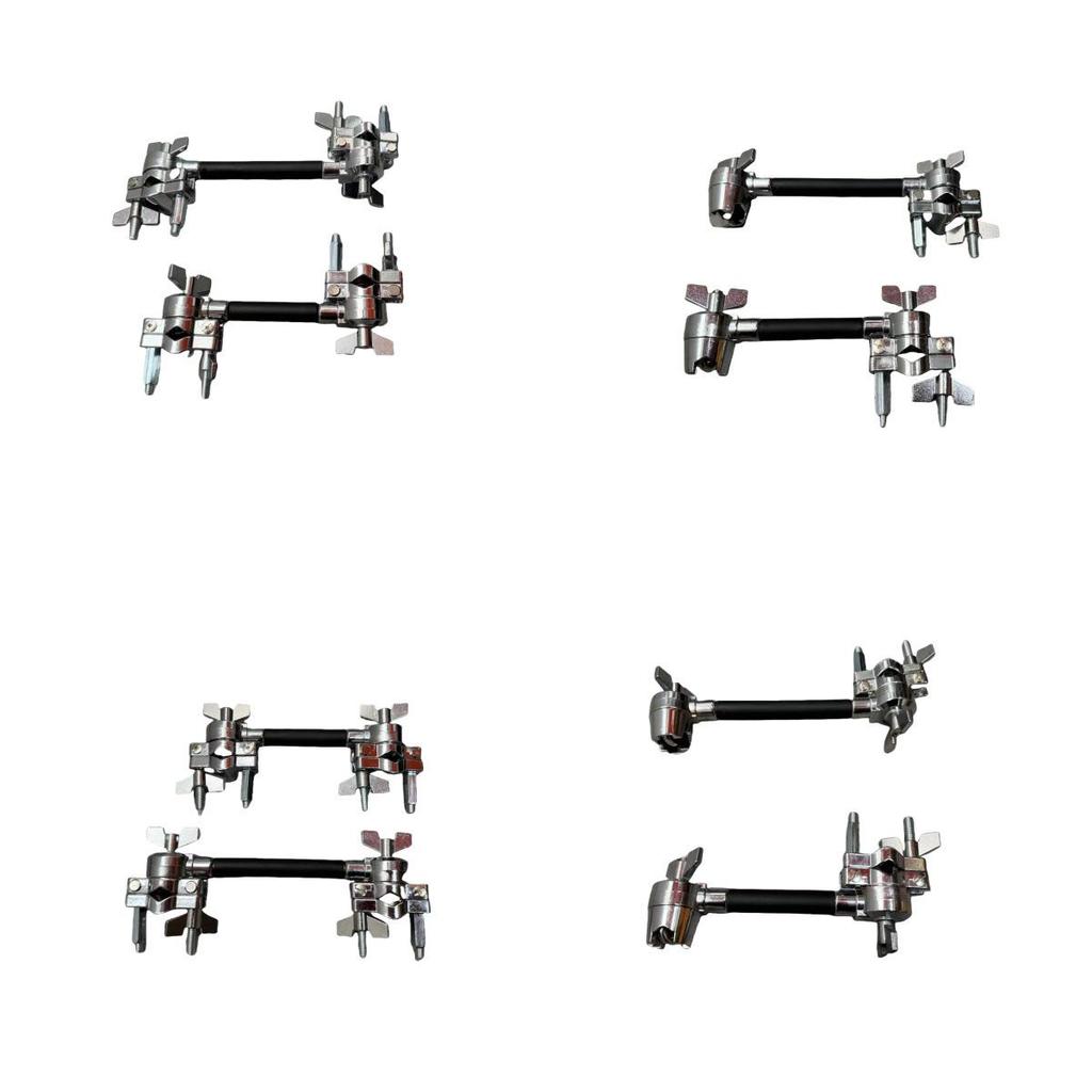 Multi-functional Drum Rack Extension with Double Head Tom-tom and Universal Clamp for Percussion Instruments
