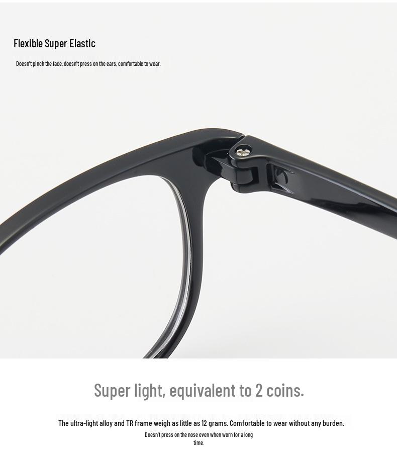 Koreanische Mode TR90 Ultraleicht Zweifarbige Brillenfassung für Jugendliche und Studenten
