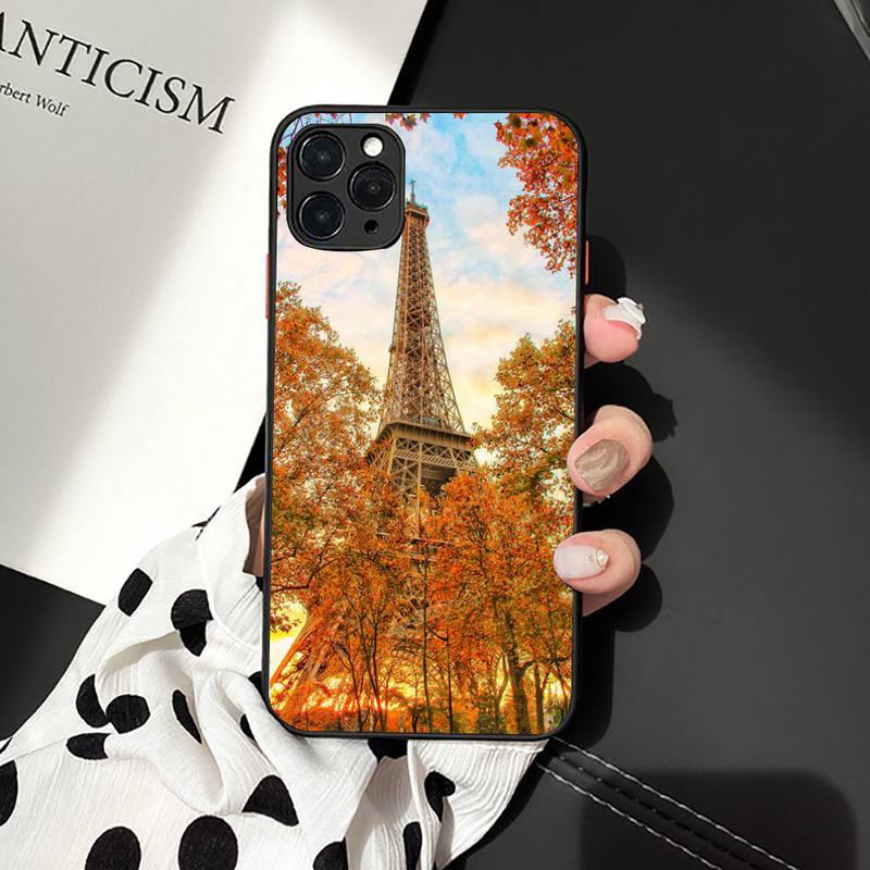 Romantische Paris Eiffelturm Telefon Fall für iPhone 11 12 13 mini pro XS MAX 8 7 6 6S Plus X 5S SE 2020 XR fall