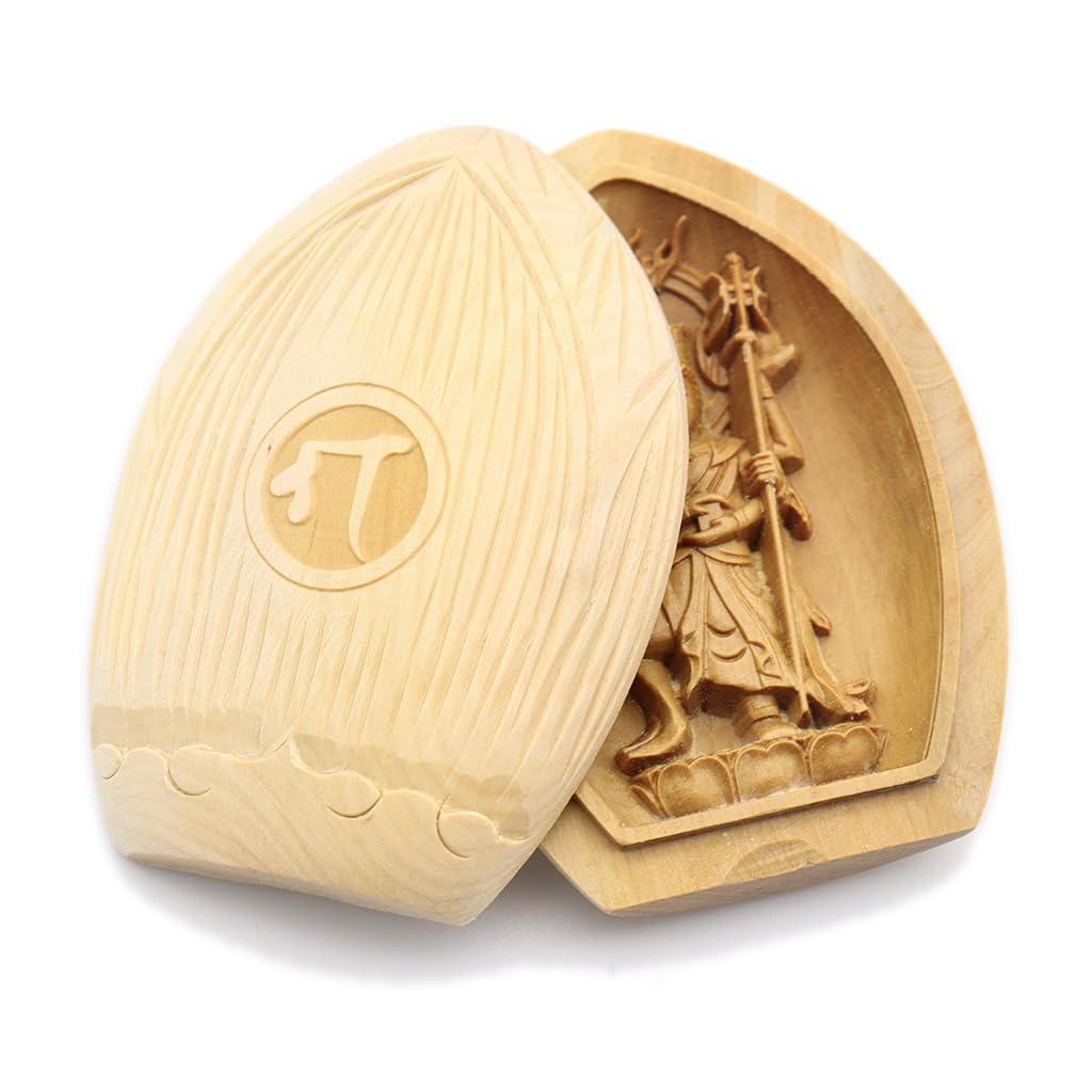 Kurita's Special Guardian Buddha Statue: Rokuji Myoo (Lotus-Shaped Incense Holder Buddha [Pocket Buddha]) Guardian Buddha for Protection of the Body