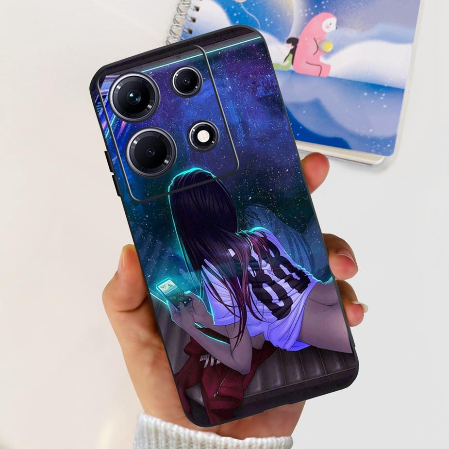 For Infinix Note 30i Case X6716 Stylish Cat Flowers Painted Cover Soft Silicone Phone Case For Infinix Note 30 Pro Note30 Bumper