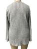 2025 Autumn/Winter Plus Size Women's V-Neck Long Sleeve Ribbed Loose Top