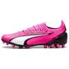 Ultra Ultimate MG Multi Ground Artificial Turf Pu Soccer Shoes Unisex Pink Black White 107749-01