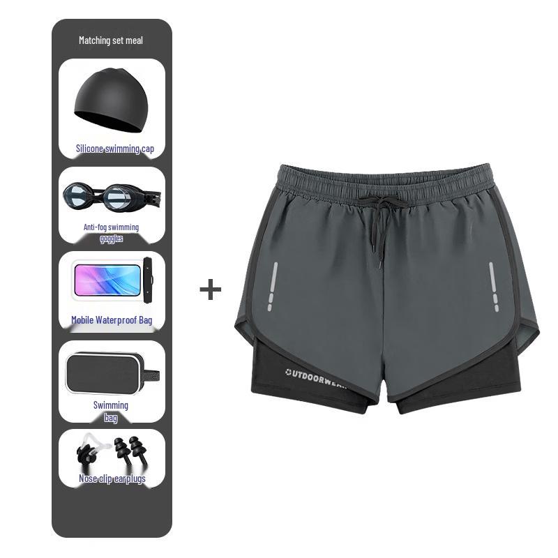 Junwen Men s Quick-Dry Swimming Trunks