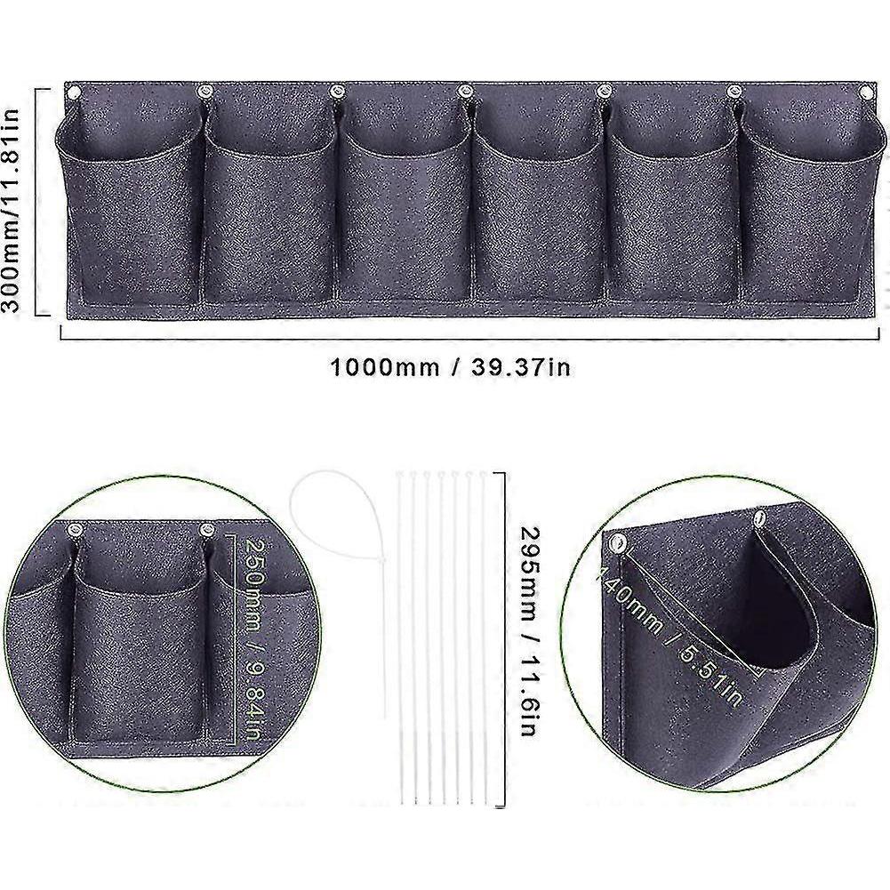 6 Hanging Pocket Vertical Planter New Upgraded Hanging Planter Flower Pot Qucyy Gift