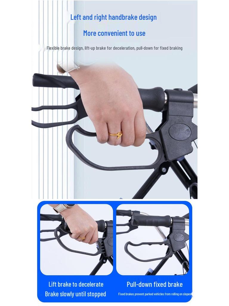 Korean Folding Walker with Wheels – Walking Aid and Shopping Cart