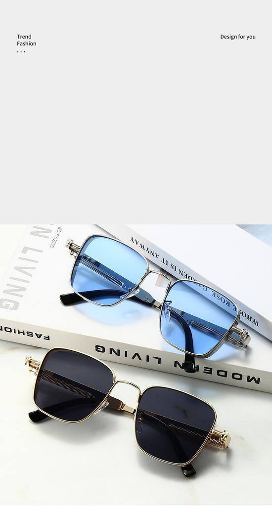 Nowe Okulary Przeciwsłoneczne Steampunk Dla Mężczyzn Kobiet Modne Kwadratowe Punkowe Okulary Przeciwsłoneczne Metalowe Designerskie Okulary Przeciwsłoneczne Modne Gafas De Sol Hombre