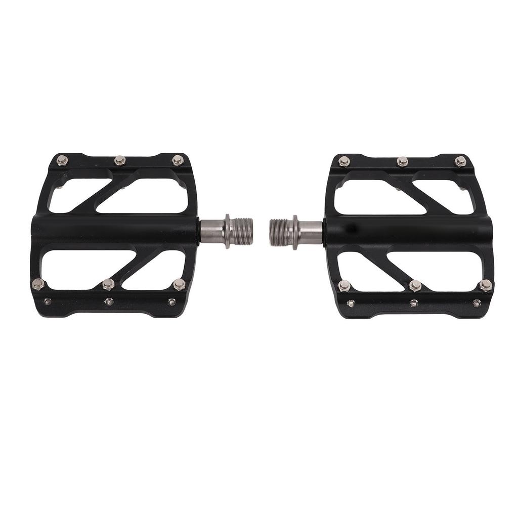 1Pair Bike Flat Platform Pedals Mountain Road Bicycle Aluminum Ultra Light with 3 Bearings for Replacement