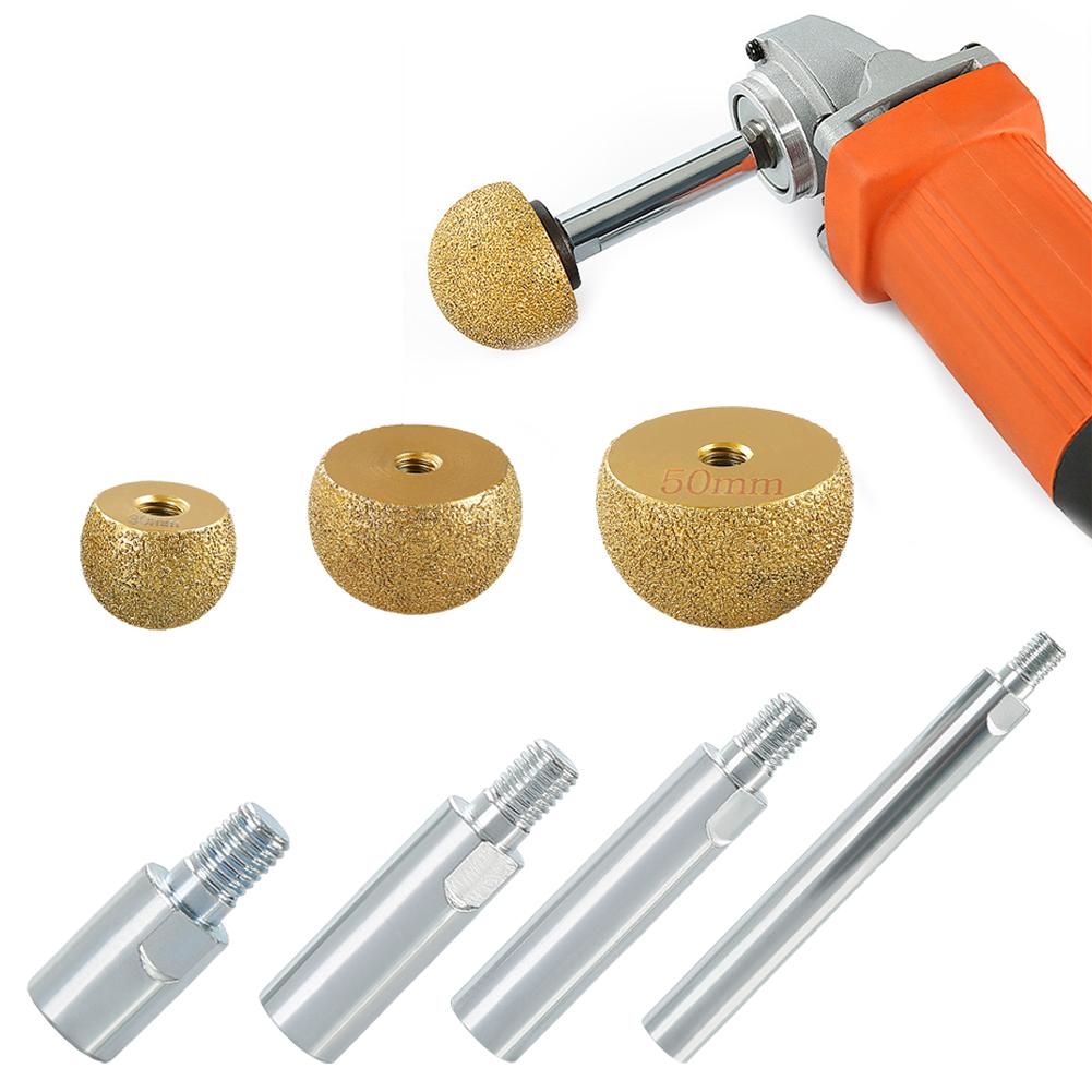 Diamond Brazed Round Grinding Head Abrasive Tool For Internal Arc Grinding Of Stones Engraving Tool Head Mushroom Head