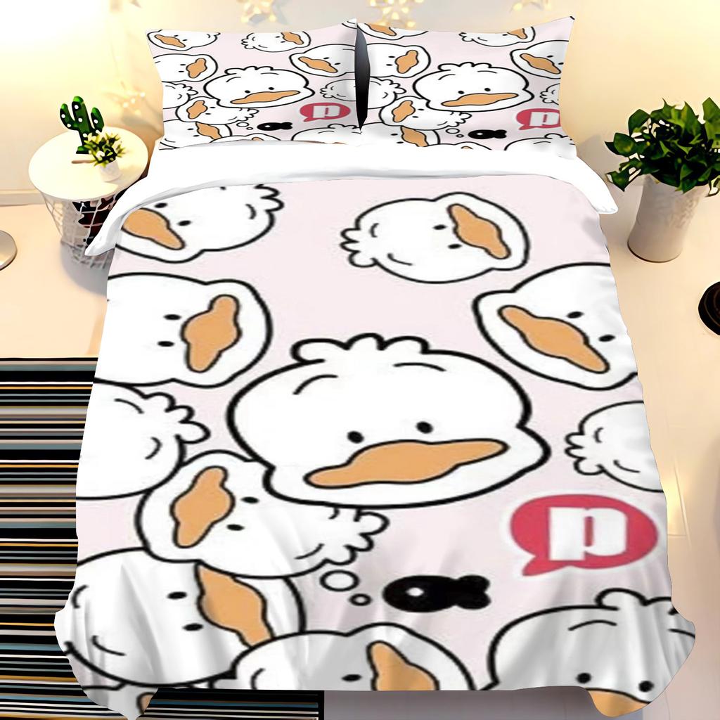 Copripiumino Paperella Anime Cartone Animato Pekkle Pelle-Amichevole E Traspirante Trapunta Stampata Carina Calda Biancheria da Letto Sanrio