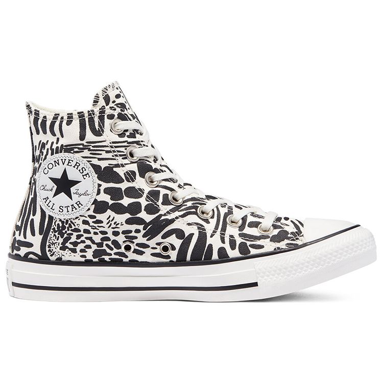 Converse Chuck Taylor All Star Hi Comfortable High-Top Canvas Shoes Unisex Sneakers Black White 571080C