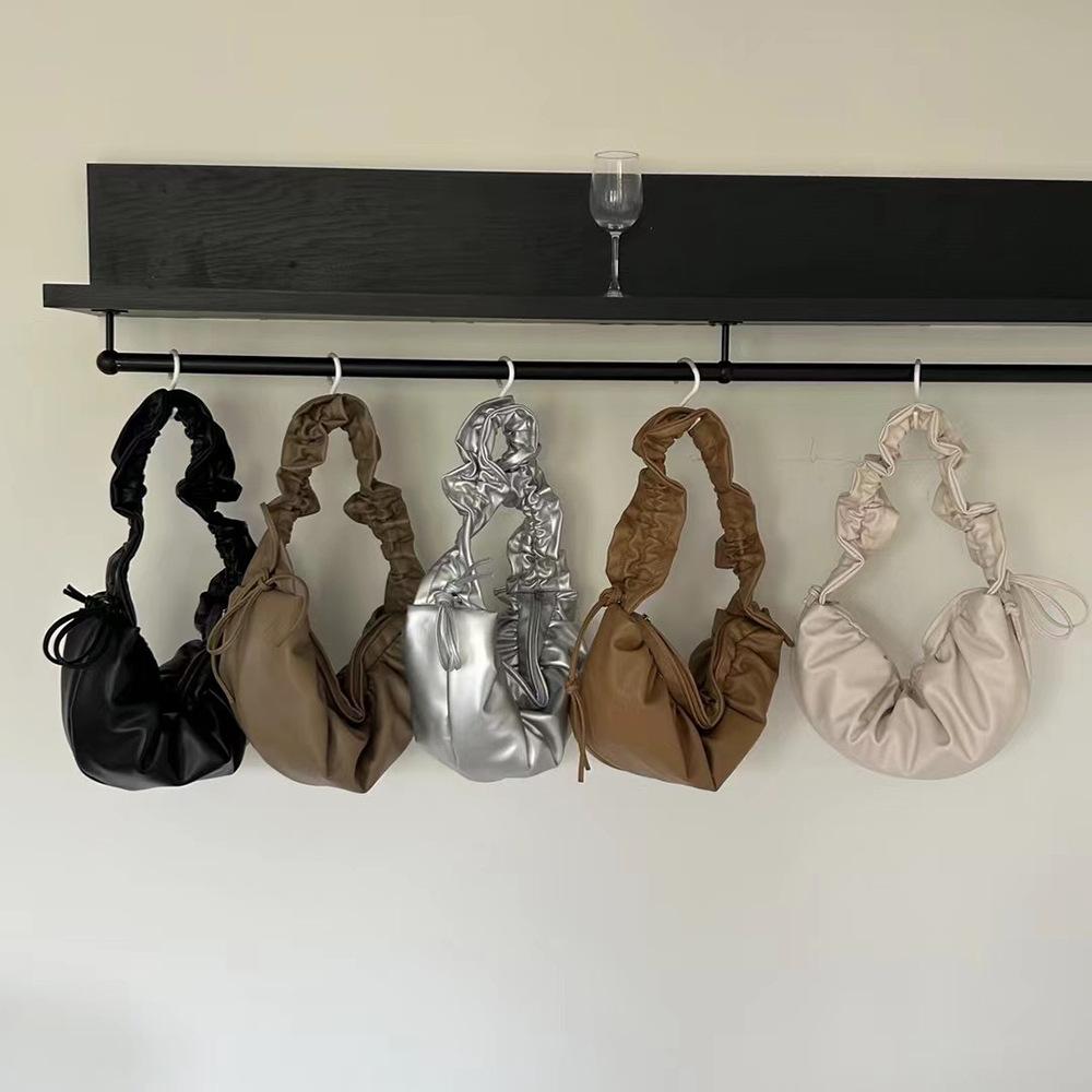 Pleated PU Cloud bag for women leisure armpit bags women's shoulder bags new