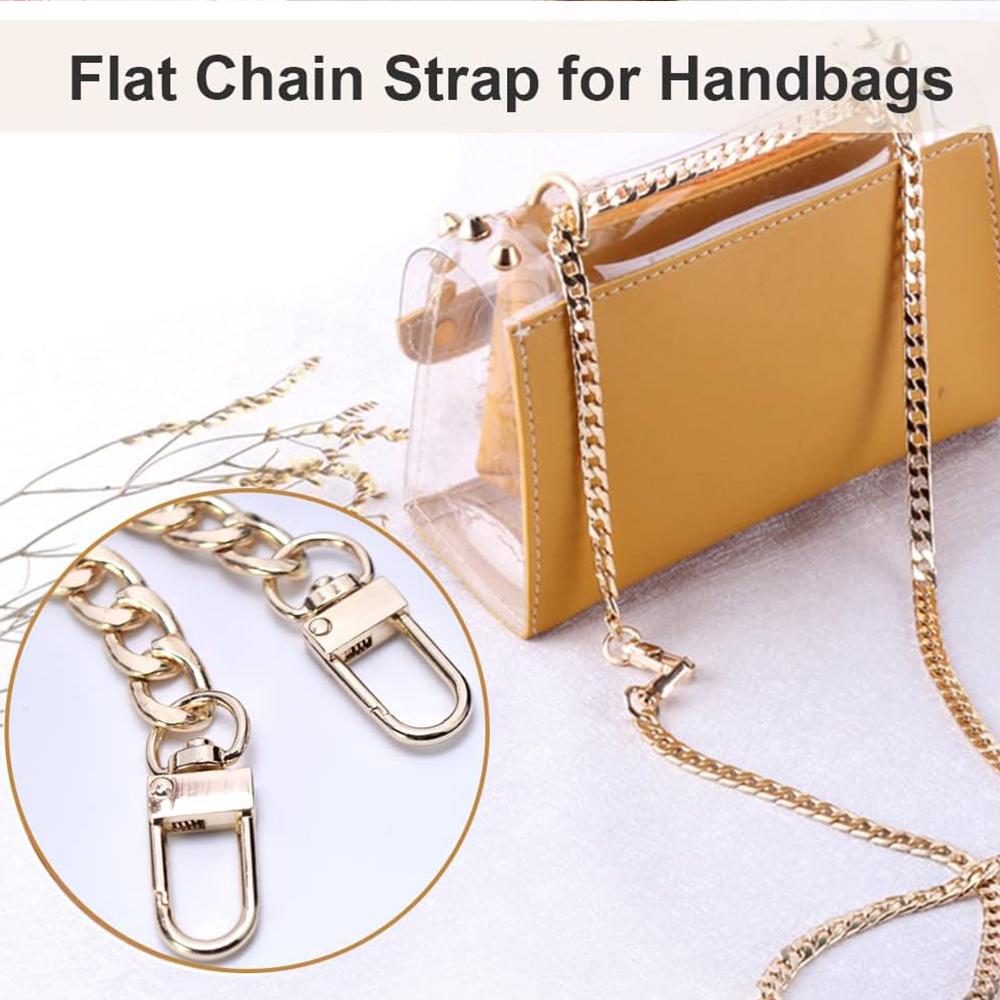 120cm Metal Purse Chain Strap Crossbody Bag Replacement Straps for Wallet Shoulder Handbag Belt DIY Bags Handmade Accessories