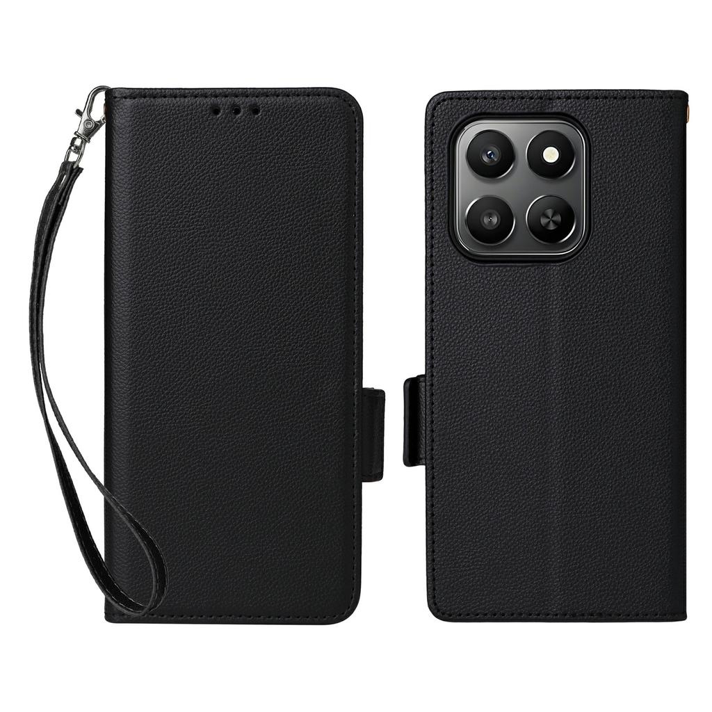 Pro Honor 400 Chytré pouzdro s poutkem na zápěstí Textura litchi PU kůže Peněženka Kryt na telefon