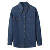 Vintage Hong Kong Style Denim Shirt Jacket Women's Spring and Autumn Stacked Tops Chic Jacket